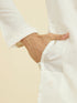 Manyavar Cream Elegance Kurta Pajama