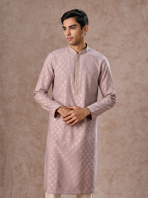 Manyavar Elegant Lilac Kurta Pajama Set