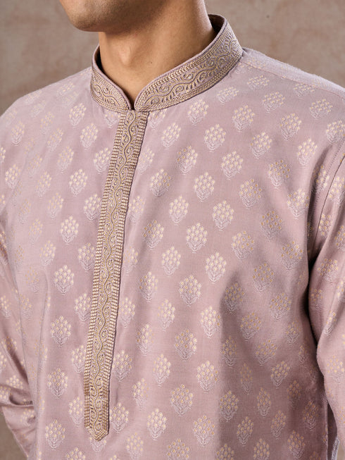 Manyavar Elegant Lilac Kurta Pajama Set