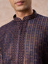 Manyavar Elegant Dark Blue Kurta Pajama