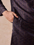 Manyavar Elegant Dark Blue Kurta Pajama