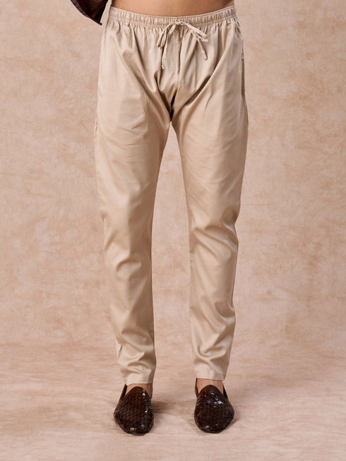 Manyavar Elegant Dark Blue Kurta Pajama