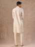 Manyavar Cream Elegance Kurta Pajama