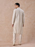 Manyavar Regal Cream Georgette Kurta Pajama