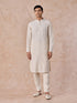 Manyavar Regal Cream Georgette Kurta Pajama