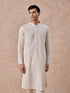 Manyavar Regal Cream Georgette Kurta Pajama
