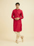 Manyavar Festive Red Kurta Pajama Set