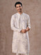 Manyavar Radiant Cream Lilac Kurta Pajama