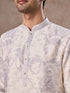 Manyavar Radiant Cream Lilac Kurta Pajama