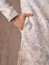 Manyavar Radiant Cream Lilac Kurta Pajama