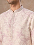 Manyavar Cream Dusty Pink Festive Kurta Pajama