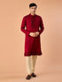 Manyavar Maroon Glory Kurta Pajama