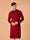 Manyavar Maroon Glory Kurta Pajama