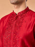 Manyavar Opulent Red Kurta Pajama