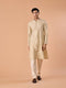 Manyavar Beige Celebration Kurta Pajama