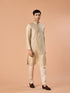 Manyavar Beige Celebration Kurta Pajama