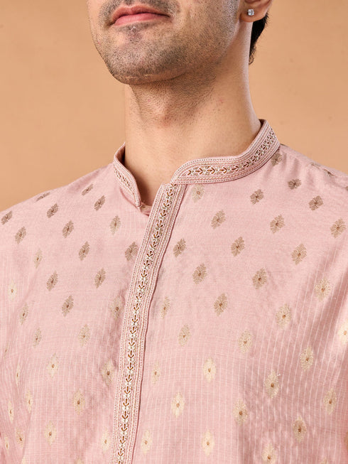 Manyavar Pink Splendor Kurta Pajama