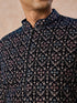 Manyavar Teal Elegance Velvet Kurta Patiala
