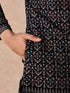 Manyavar Teal Elegance Velvet Kurta Patiala