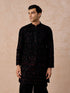 Manyavar Luxurious Wine Velvet Kurta Patiala