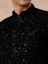 Manyavar Luxurious Wine Velvet Kurta Patiala