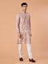 Manyavar Beige Elegance Kurta Pajama