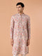 Manyavar Beige Elegance Kurta Pajama