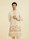 Manyavar Peach Elegance Kurta Pajama