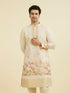 Manyavar Peach Elegance Kurta Pajama