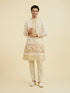 Manyavar Peach Elegance Kurta Pajama