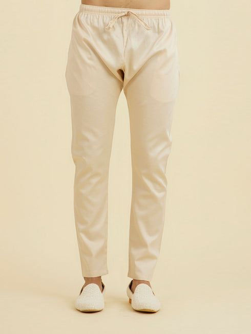 Manyavar Peach Elegance Kurta Pajama