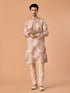 Manyavar Beige Splendor Kurta Pajama