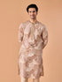 Manyavar Beige Splendor Kurta Pajama