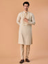 Manyavar Beige Elegance Kurta Pajama
