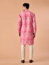 Manyavar Elegant Pink Celebration Kurta Pajama