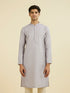 Manyavar Elegant Lilac Brocade Kurta Pajama