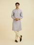 Manyavar Elegant Lilac Brocade Kurta Pajama