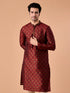 Manyavar Maroon Majesty Brocade Kurta Pajama