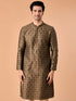 Manyavar Opulent Olive Green Kurta Pajama