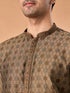 Manyavar Opulent Olive Green Kurta Pajama