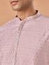 Manyavar Dusty Pink Brocade Kurta Pajama