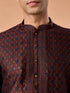 Manyavar Classic Brown Brocade Kurta Pajama