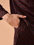 Manyavar Classic Brown Brocade Kurta Pajama