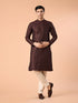 Manyavar Classic Brown Brocade Kurta Pajama
