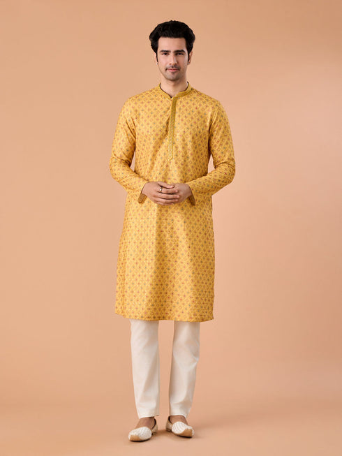 Manyavar Sunnyside Yellow Kurta Pajama