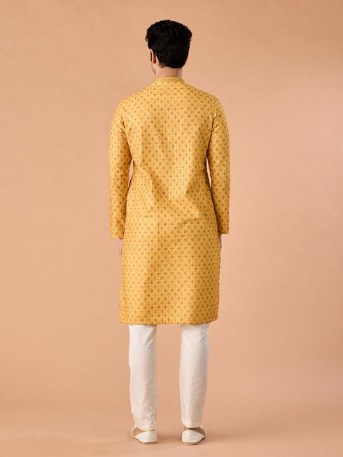Manyavar Sunnyside Yellow Kurta Pajama