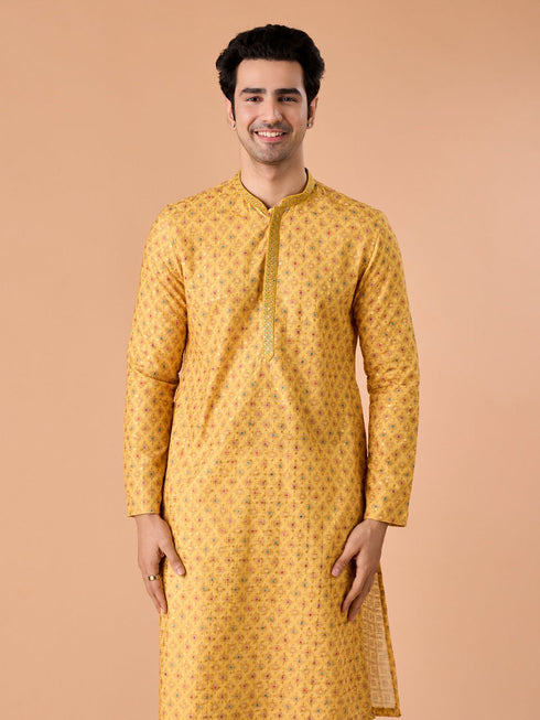 Manyavar Sunnyside Yellow Kurta Pajama