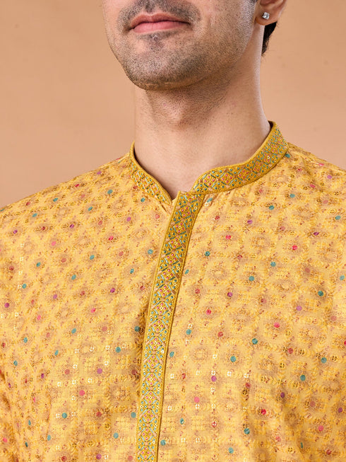 Manyavar Sunnyside Yellow Kurta Pajama