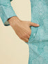 Manyavar Aqua Green Kurta Pajama