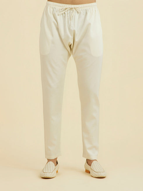Manyavar Regal Cream Kurta Pajama